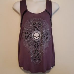 Harley Davidson sexy bling & rivit embellished top